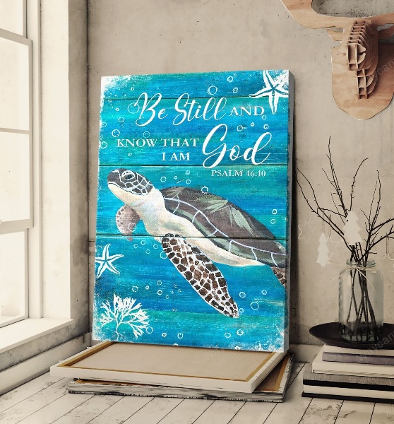 Seaturtleintheocean-BestillandknowthatIamGod-JesusCanvasPrint-WallArt_2000x
