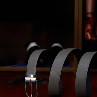 Handcrafted Togo Leather Belts – Premium Gifts/Birthday Gifts/Anniversary Gifts for Men Black