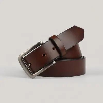 Handmade Full-Grain Leather Belt for Men, Classic Design